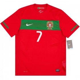 Portugalsko Ronaldo 7 2010 Retro Domácí - Fotbalové Dresy (S/S)