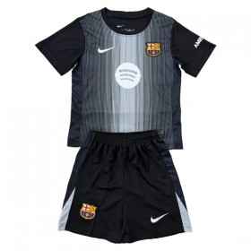 FC Barcelona Brankářské Černá 2025-26 - Dětské Fotbalové Dresy (S/S)