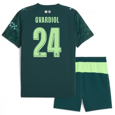 Manchester City Gvardiol 24 EA Sport Čtvrtý 2025-26 - Dětské Fotbalové Dresy (S/S)