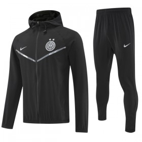 Tréninkový Bunda Kapucí Inter Milán Černá 2025-26