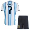 Argentina De Paul 7 Domácí MS 2026 - Dětské Fotbalové Dresy (S/S) Argentina De Paul 7 Domácí MS 2026 - Dětské Fotbalové Dresy (S/S)