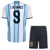 Argentina J. Alvarez 9 Domácí MS 2026 - Dětské Fotbalové Dresy (S/S) Argentina J. Alvarez 9 Domácí MS 2026 - Dětské Fotbalové Dresy (S/S)