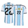 Argentina Lautaro Martinez 22 Domácí MS 2026 - Fotbalové Dresy (S/S)