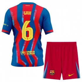 FC Barcelona Gavi 6 Čtvrtý 2025-26 - Dětské Fotbalové Dresy (S/S)