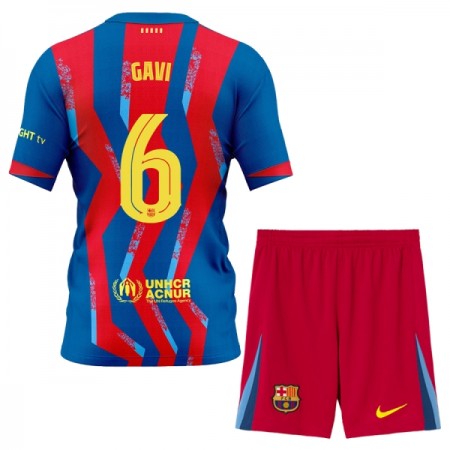 FC Barcelona Gavi 6 Čtvrtý 2025-26 - Dětské Fotbalové Dresy (S/S)