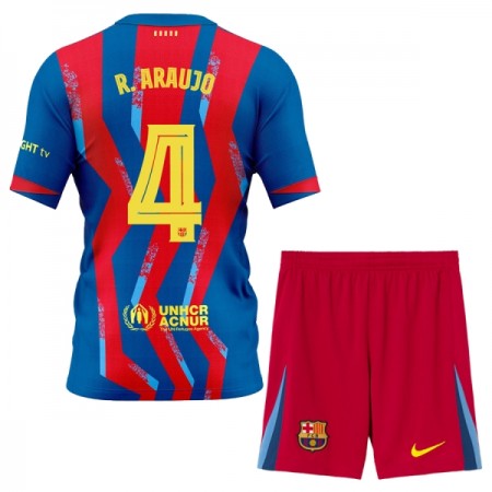 FC Barcelona R. Araujo 4 Čtvrtý 2025-26 - Dětské Fotbalové Dresy (S/S) FC Barcelona R. Araujo 4 Čtvrtý 2025-26 - Dětské Fotbalové Dresy (S/S)