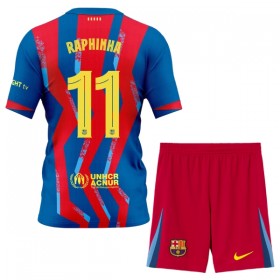 FC Barcelona Raphinha 11 Čtvrtý 2025-26 - Dětské Fotbalové Dresy (S/S)