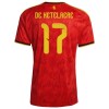 Belgie De Ketelaere 17 Domácí MS 2026 - Fotbalové Dresy (S/S)
