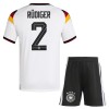 Německo Rudiger 2 Domácí MS 2026 - Dětské Fotbalové Dresy (S/S) Německo Rudiger 2 Domácí MS 2026 - Dětské Fotbalové Dresy (S/S)