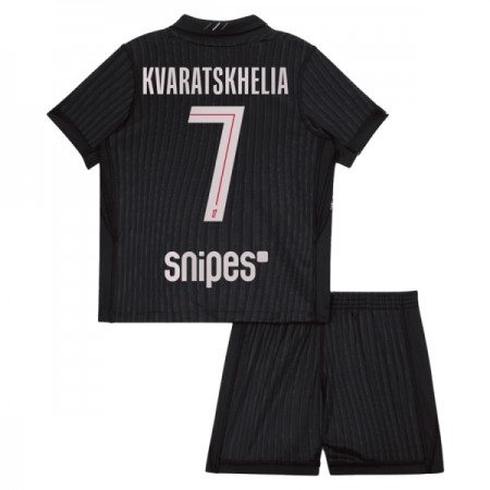 Paris Saint-Germain Kvaratskhelia 7 Jordan Čtvrtý 2025-26 - Dětské Fotbalové Dresy (S/S) Paris Saint-Germain Kvaratskhelia 7 Jordan Čtvrtý 2025-26 - Dětské Fotbalové Dresy (S/S)
