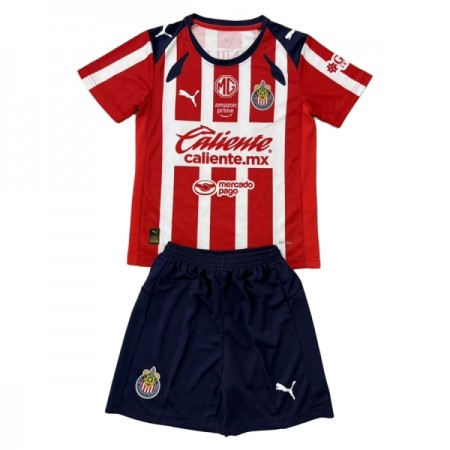 Chivas de CD Guadalajara Domácí 2025-26 - Dětské Fotbalové Dresy (S/S)
