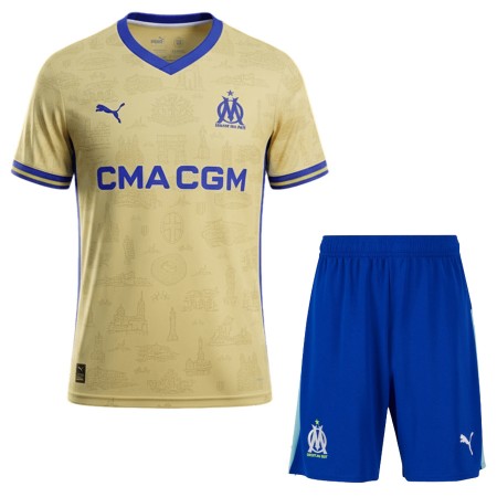 Olympique de Marseille Čtvrtý 2025-26 - Dětské Fotbalové Dresy (S/S)