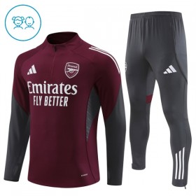 Tréninkový Mikina Arsenal Čtvrt Zip Červená 2025-26 - Dětské