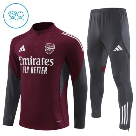 Tréninkový Mikina Arsenal Čtvrt Zip Červená 2025-26 - Dětské Tréninkový Mikina Arsenal Čtvrt Zip Červená 2025-26 - Dětské