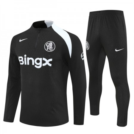 Tréninkový Mikina Chelsea Čtvrt Zip Černá 2025-26