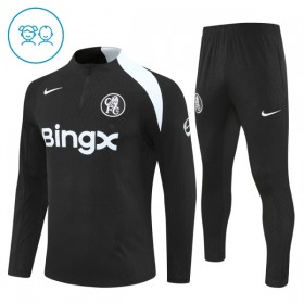Tréninkový Mikina Chelsea Čtvrt Zip Černá 2025-26 - Dětské