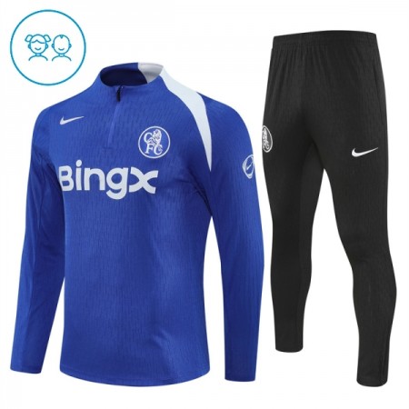 Tréninkový Mikina Chelsea Čtvrt Zip Modrá 2025-26 - Dětské
