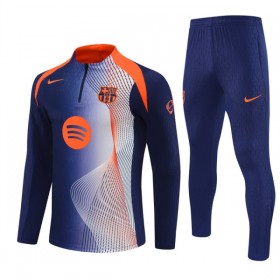 Tréninkový Mikina FC Barcelona Čtvrt Zip Modrá 2025-26