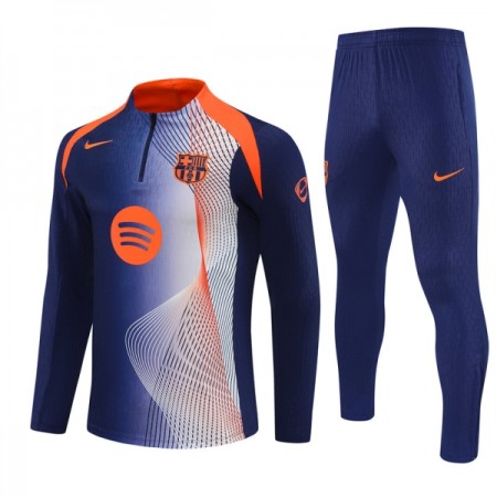 Tréninkový Mikina FC Barcelona Čtvrt Zip Modrá 2025-26