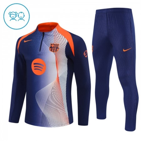 Tréninkový Mikina FC Barcelona Čtvrt Zip Modrá 2025-26 - Dětské Tréninkový Mikina FC Barcelona Čtvrt Zip Modrá 2025-26 - Dětské