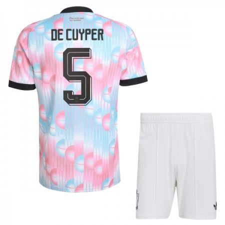Belgie De Cuyper 5 Venkovní MS 2026 - Dětské Fotbalové Dresy (S/S) Belgie De Cuyper 5 Venkovní MS 2026 - Dětské Fotbalové Dresy (S/S)