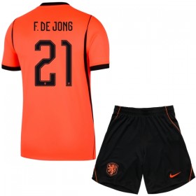 Nizozemsko Frenkie de Jong 21 Domácí MS 2026 - Dětské Fotbalové Dresy (S/S)