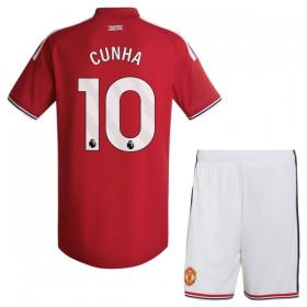 Manchester United Cunha 10 Domácí 2026-27 - Dětské Fotbalové Dresy (S/S)