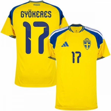 Švédsko Gyokeres 17 Domácí MS 2026 - Fotbalové Dresy (S/S) Švédsko Gyokeres 17 Domácí MS 2026 - Fotbalové Dresy (S/S)