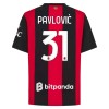 AC Milán Pavlovic 31 Domácí 2026-27 - Fotbalové Dresy (S/S)