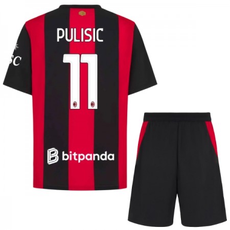 AC Milán Pulisic 11 Domácí 2026-27 - Dětské Fotbalové Dresy (S/S) AC Milán Pulisic 11 Domácí 2026-27 - Dětské Fotbalové Dresy (S/S)