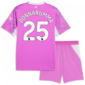 Manchester City Donnarumma 25 Brankářské Venkovní Růžová 2026-27 - Dětské Fotbalové Dresy (S/S)
