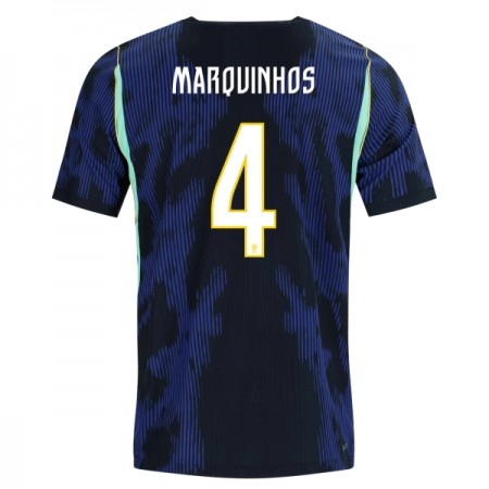 Brazílie Marquinhos 4 Venkovní MS 2026 - Fotbalové Dresy (S/S) Brazílie Marquinhos 4 Venkovní MS 2026 - Fotbalové Dresy (S/S)