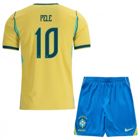 Brazílie Pele 10 Domácí MS 2026 - Dětské Fotbalové Dresy (S/S)