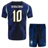 Brazílie Ronaldinho 10 Venkovní MS 2026 - Dětské Fotbalové Dresy (S/S) Brazílie Ronaldinho 10 Venkovní MS 2026 - Dětské Fotbalové Dresy (S/S)