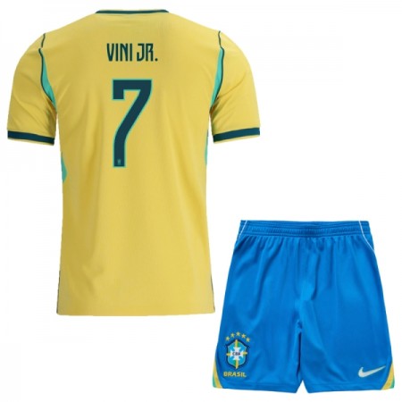 Brazílie Vini JR. 7 Domácí MS 2026 - Dětské Fotbalové Dresy (S/S) Brazílie Vini JR. 7 Domácí MS 2026 - Dětské Fotbalové Dresy (S/S)