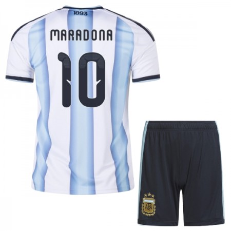 Argentina Maradona 10 Domácí MS 2026 - Dětské Fotbalové Dresy (S/S)