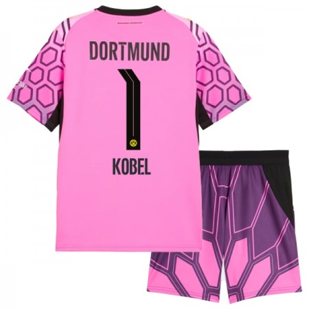 Borussia Dortmund Kobel 1 Brankářské Venkovní Růžová 2026-27 - Dětské Fotbalové Dresy (S/S) Borussia Dortmund Kobel 1 Brankářské Venkovní Růžová 2026-27 - Dětské Fotbalové Dresy (S/S)