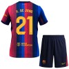 FC Barcelona Frenkie de Jong 21 Domácí 2026-27 - Dětské Fotbalové Dresy (S/S) FC Barcelona Frenkie de Jong 21 Domácí 2026-27 - Dětské Fotbalové Dresy (S/S)