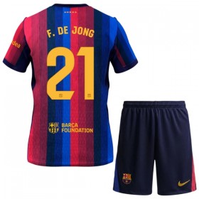 FC Barcelona Frenkie de Jong 21 Domácí 2026-27 - Dětské Fotbalové Dresy (S/S)