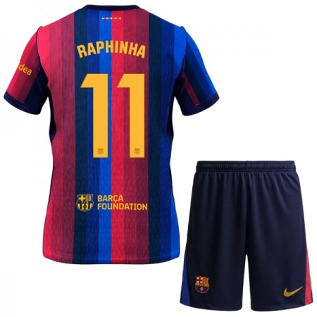 FC Barcelona Raphinha 11 Domácí 2026-27 - Dětské Fotbalové Dresy (S/S)