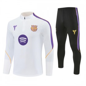 Tréninkový Mikina Barcelona Čtvrt Zip Bílá 2026-27
