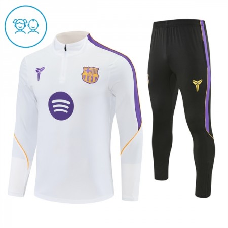 Tréninkový Mikina Barcelona Čtvrt Zip Bílá 2026-27 - Dětské