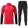 Tréninkový Mikina Manchester United Čtvrt Zip Červená 2026-27 Tréninkový Mikina Manchester United Čtvrt Zip Červená 2026-27