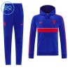 Tréninkový Mikina Manchester United Hoodie Modrá 2026-27 - Dětské Tréninkový Mikina Manchester United Hoodie Modrá 2026-27 - Dětské