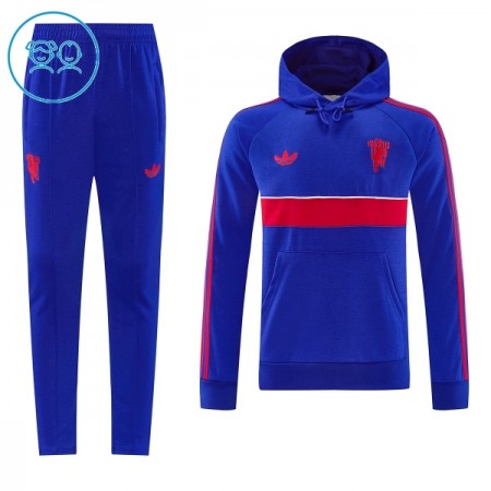 Tréninkový Mikina Manchester United Hoodie Modrá 2026-27 - Dětské Tréninkový Mikina Manchester United Hoodie Modrá 2026-27 - Dětské