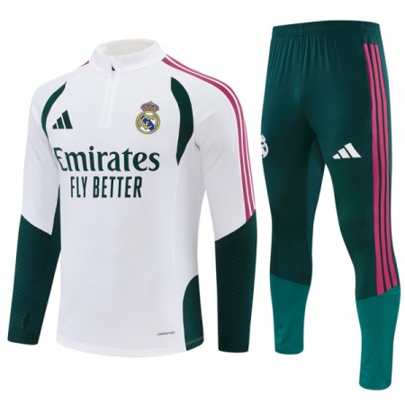 Tréninkový Mikina Real Madrid Čtvrt Zip Bílá 2026-27 Tréninkový Mikina Real Madrid Čtvrt Zip Bílá 2026-27