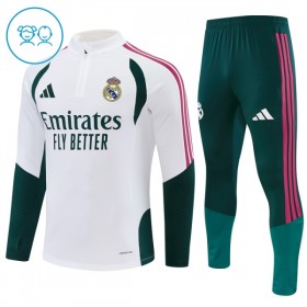 Tréninkový Mikina Real Madrid Čtvrt Zip Bílá 2026-27 - Dětské