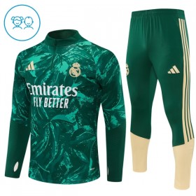 Tréninkový Mikina Real Madrid Čtvrt Zip Zelená 2026-27 - Dětské