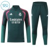 Tréninkový Mikina Real Madrid Čtvrt Zip Zelená 2026-27 - Dětské Tréninkový Mikina Real Madrid Čtvrt Zip Zelená 2026-27 - Dětské