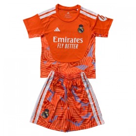 Real Madrid Brankářské oranžový 2026-27 - Dětské Fotbalové Dresy (S/S)
